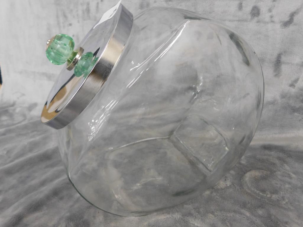 Pair of Modern Countertop Merchandiser Jars - 8.5" x 5" x 9.25" and 10" x 7.5" x 10" - 2