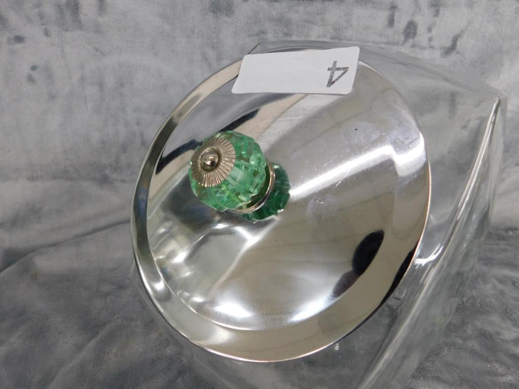 Pair of Modern Countertop Merchandiser Jars - 8.5" x 5" x 9.25" and 10" x 7.5" x 10" - 3