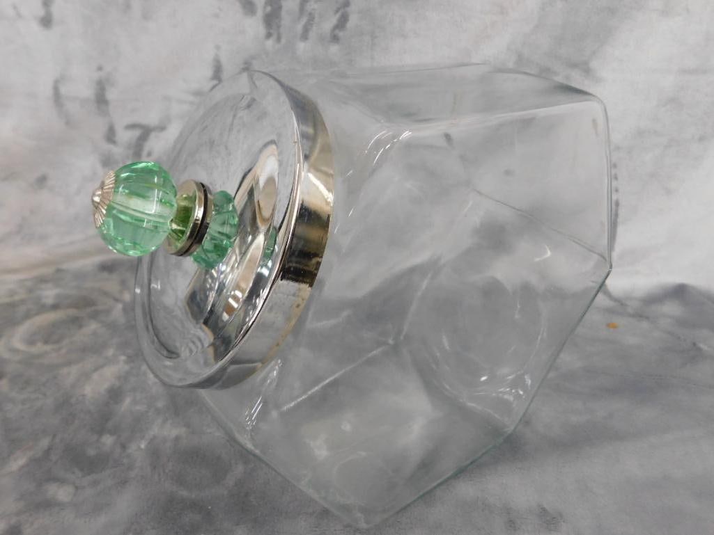 Pair of Modern Countertop Merchandiser Jars - 8.5" x 5" x 9.25" and 10" x 7.5" x 10" - 5