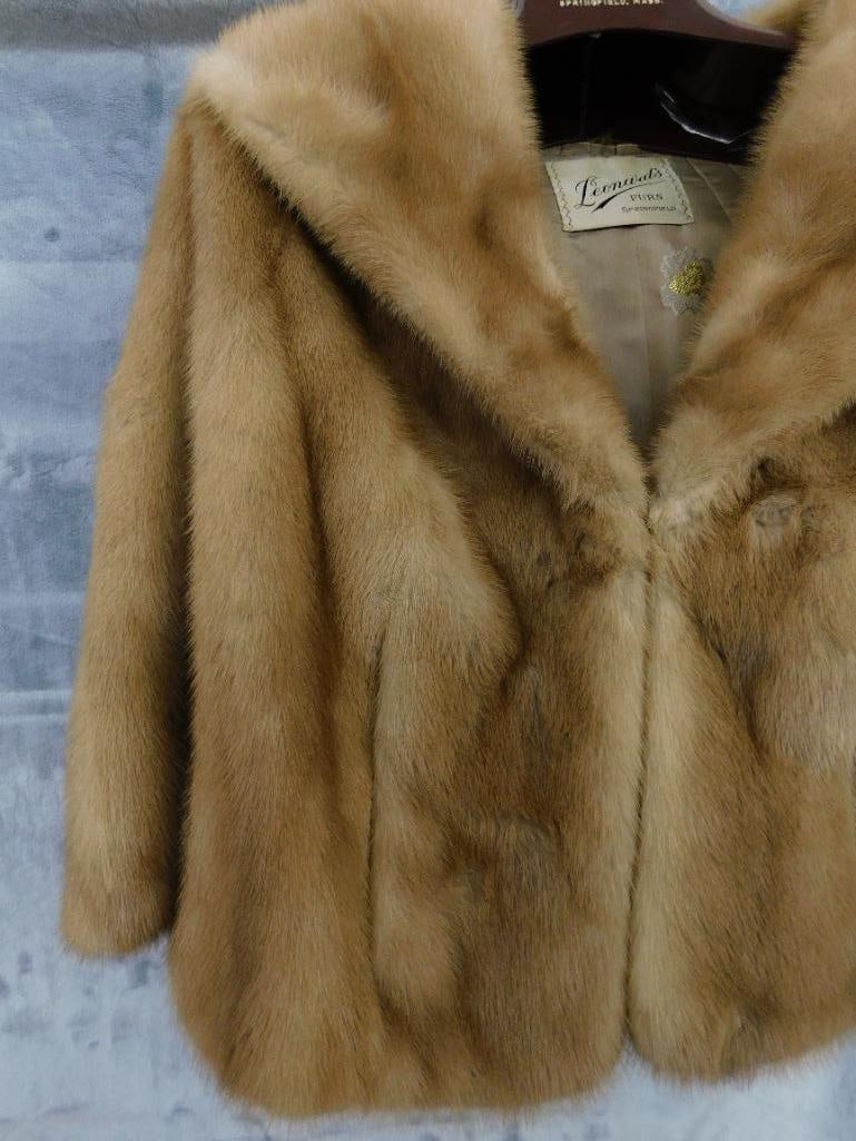 Real Fur Short Cape - Leonard Furs Springfield - 20" Tall - 3