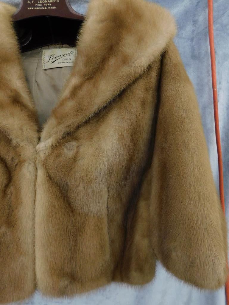 Real Fur Short Cape - Leonard Furs Springfield - 20" Tall - 4
