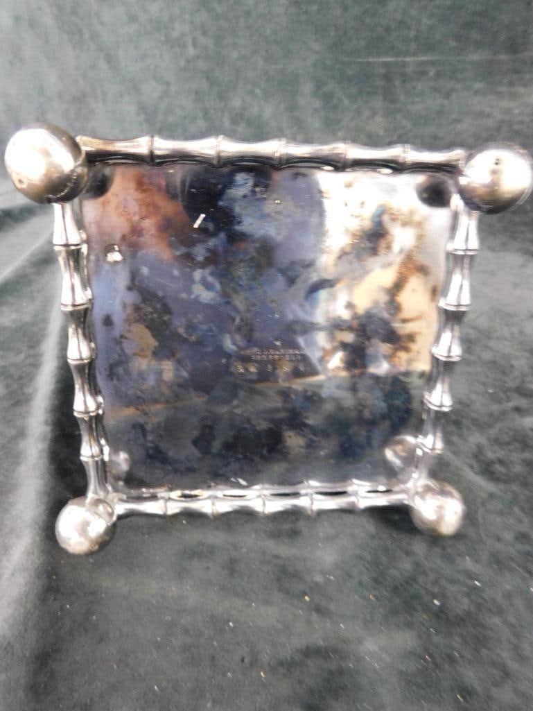 Metal And Glass Sheffield James Deakin Condiment Caddy - 8" x 6" x 6" - 5