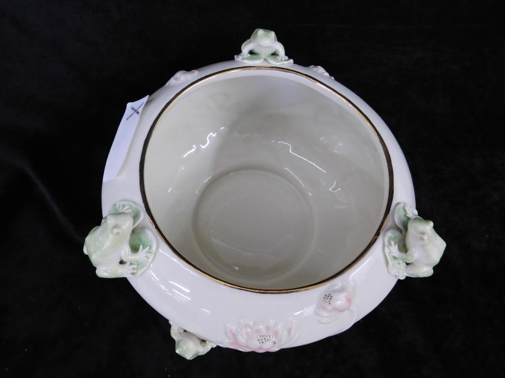 Lenox Porcelain Frog Jardineire - Original Box - 6" x 9.5" - 2
