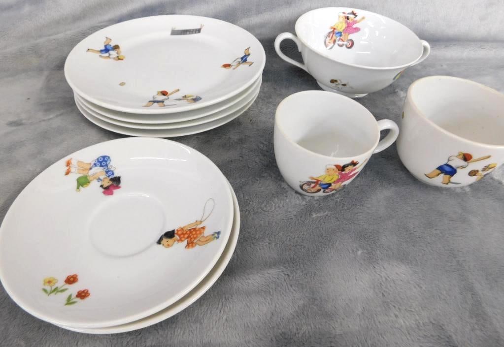 9 Piece Nippon Toki Kaisha Childs Porcelain: See Photos For Description and Condition