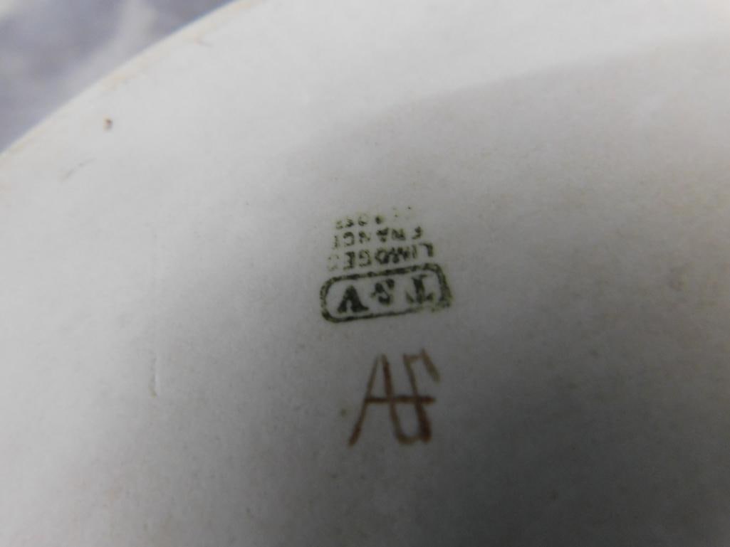 Vintage Limoges Had Painted Bowl - 2.25" x 7" - 6