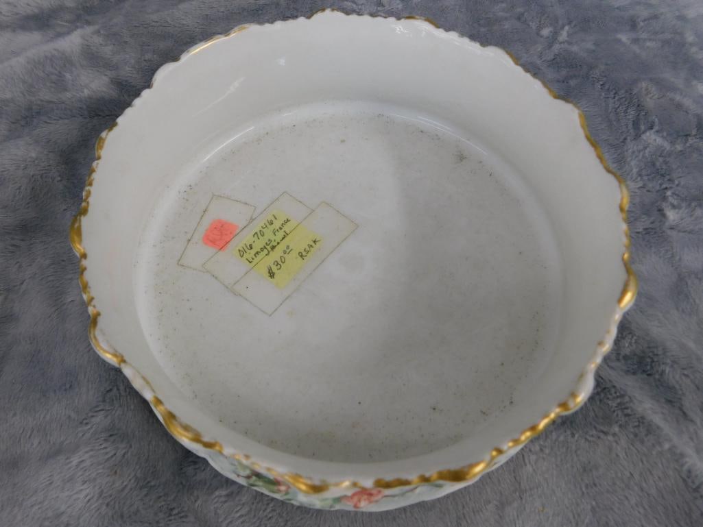 Vintage Limoges Had Painted Bowl - 2.25" x 7" - 7