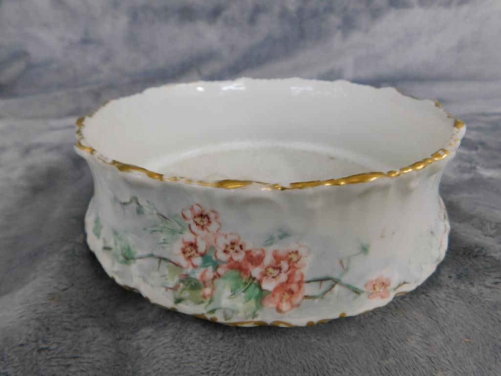 Vintage Limoges Had Painted Bowl - 2.25" x 7" - 8