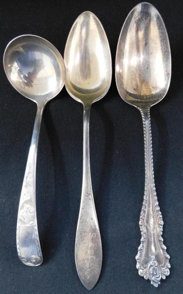 Sterling Silver - Misc. Monogrammed Serving Pieces - 7" - 8 3/8" - 8.5" - 205 Grams (1 of 15)
