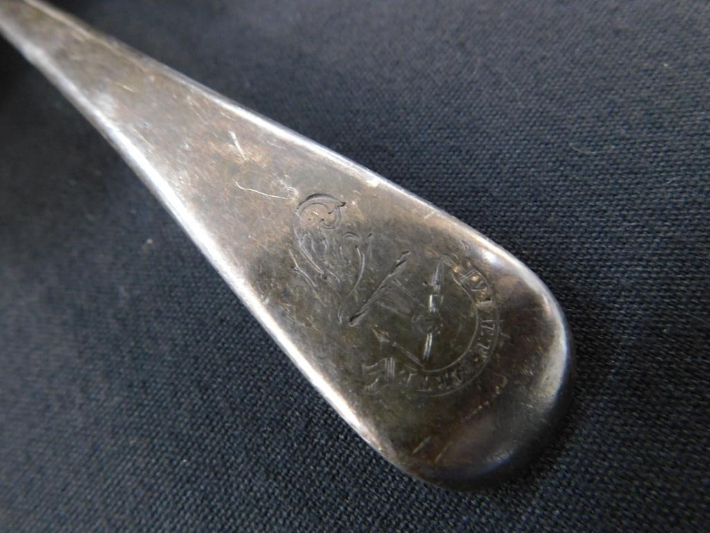 Sterling Silver - 2 Napkin Rings - 1 Monogrammed Serving Spoon - 143 Grams - 2