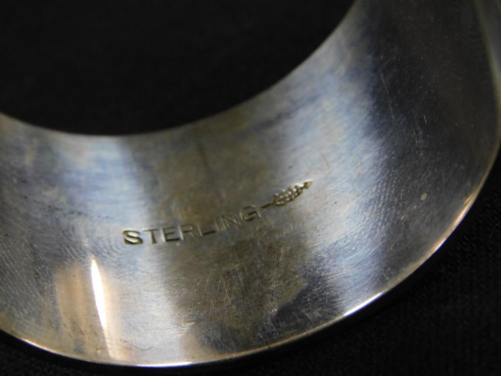 Sterling Silver - 2 Napkin Rings - 1 Monogrammed Serving Spoon - 143 Grams - 9