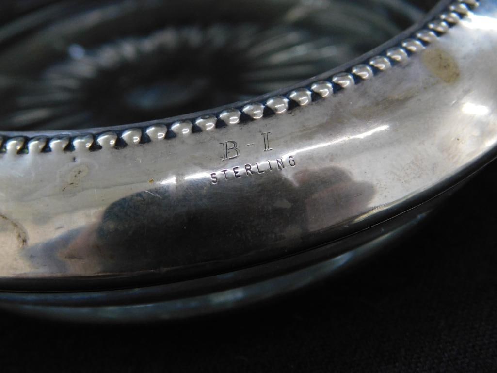 Sterling Silver - 7 Matching Rimmed Coasters - 4