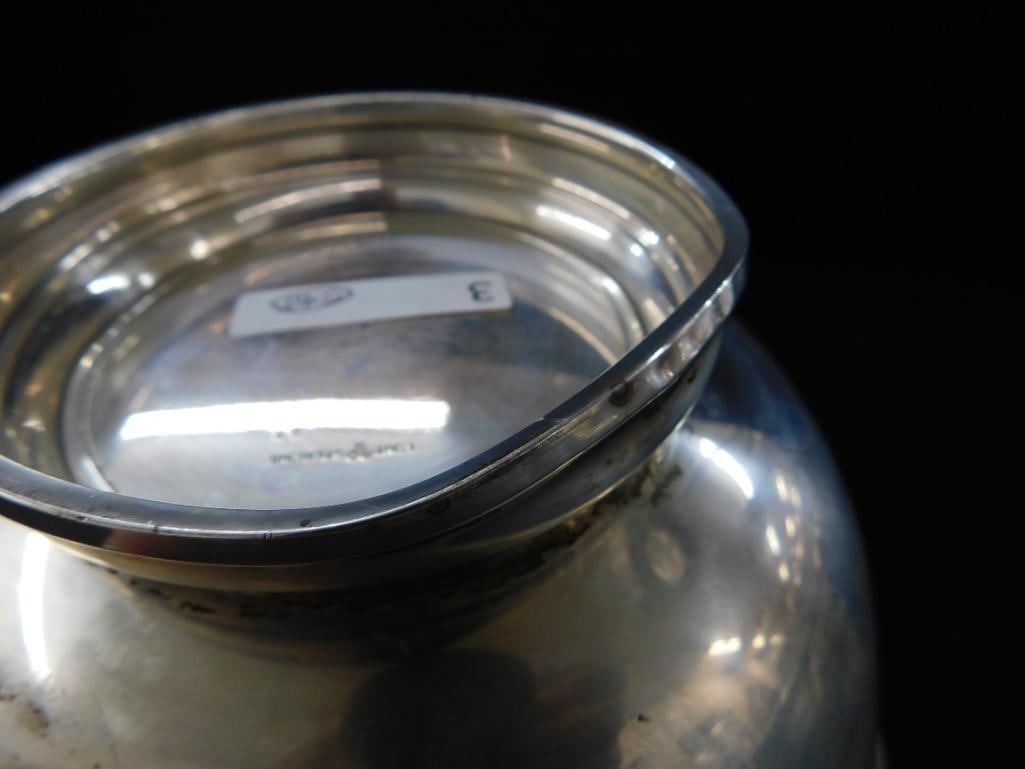 Sterling Silver - Lunt 8" x 4.25" Bowl - Dent on Foot - 590 Grams - 4