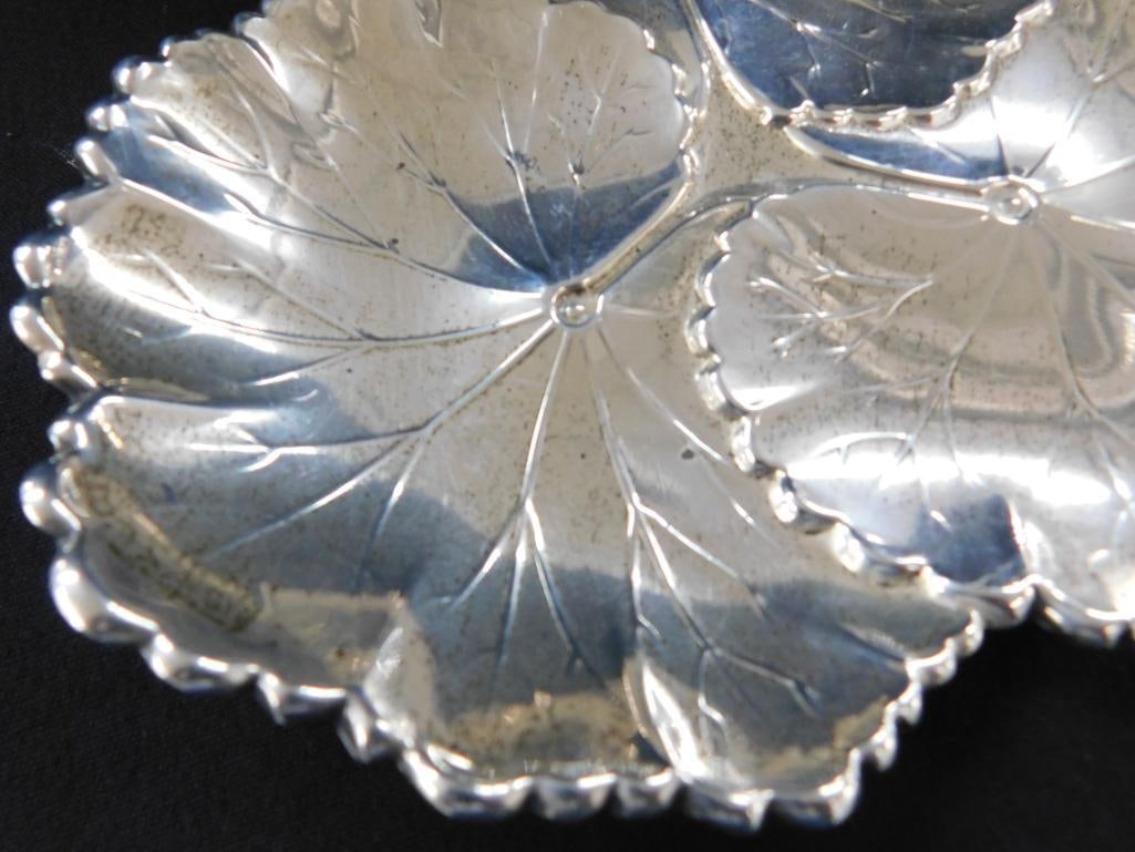 Sterling Silver - Reed and Barton Leaf Tray - 7" x 7" - 181 Grams - 3