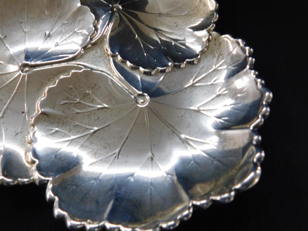 Sterling Silver - Reed and Barton Leaf Tray - 7" x 7" - 181 Grams - 4