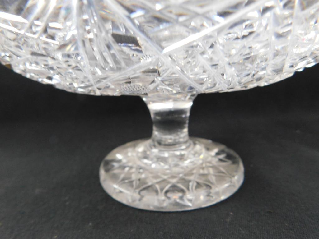 Sterling Silver - Tiffany and Co. Rimmed Cut Glass Compote - 3
