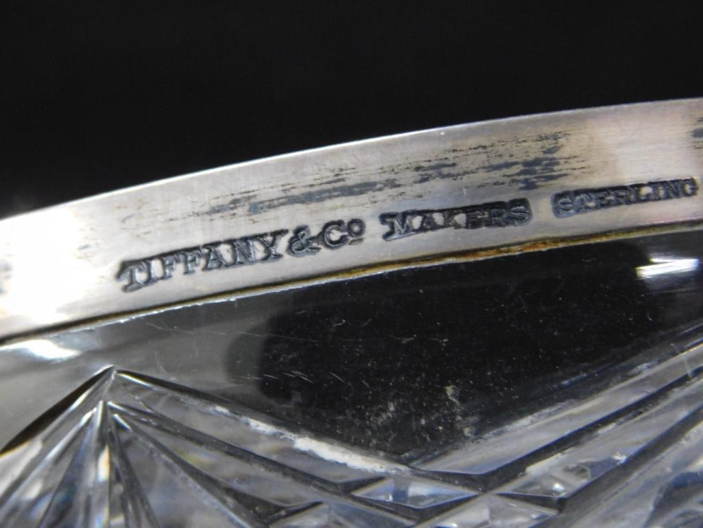 Sterling Silver - Tiffany and Co. Rimmed Cut Glass Compote - 5