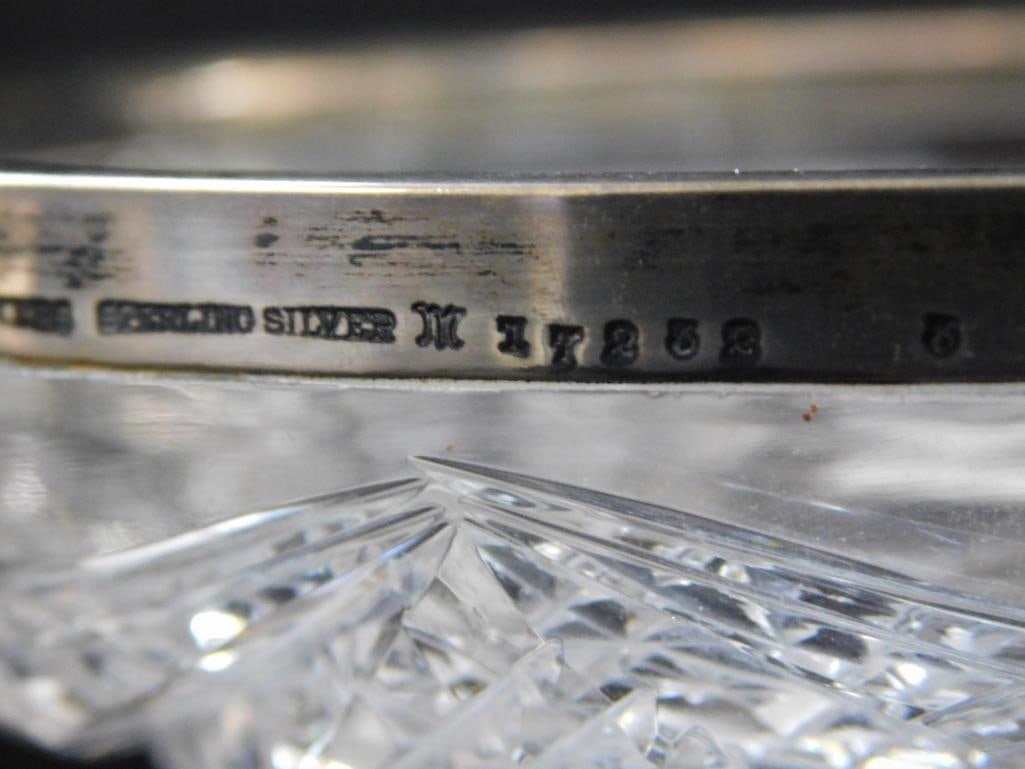 Sterling Silver - Tiffany and Co. Rimmed Cut Glass Compote - 6