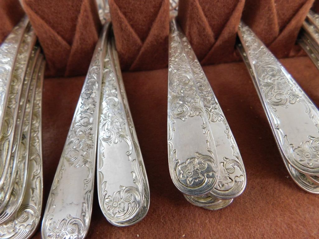 Sterling Silver - Flatware Set - Kirk and Son - 1961 Grams Not Including Weighted Pieces - 11