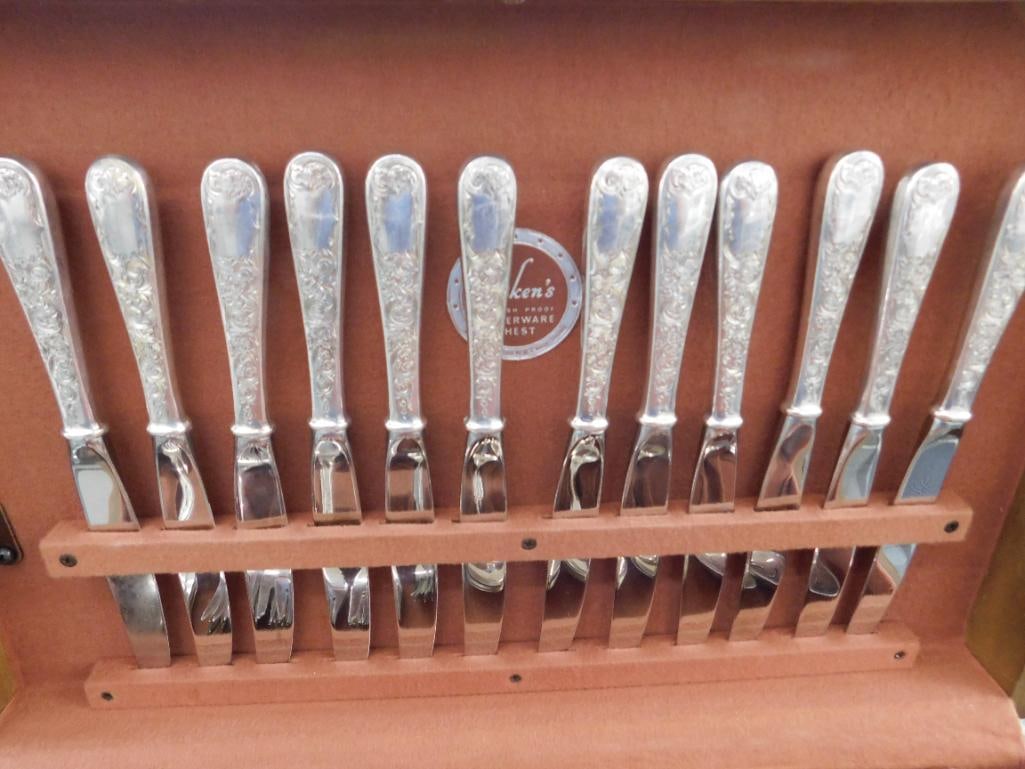 Sterling Silver - Flatware Set - Kirk and Son - 1961 Grams Not Including Weighted Pieces - 17