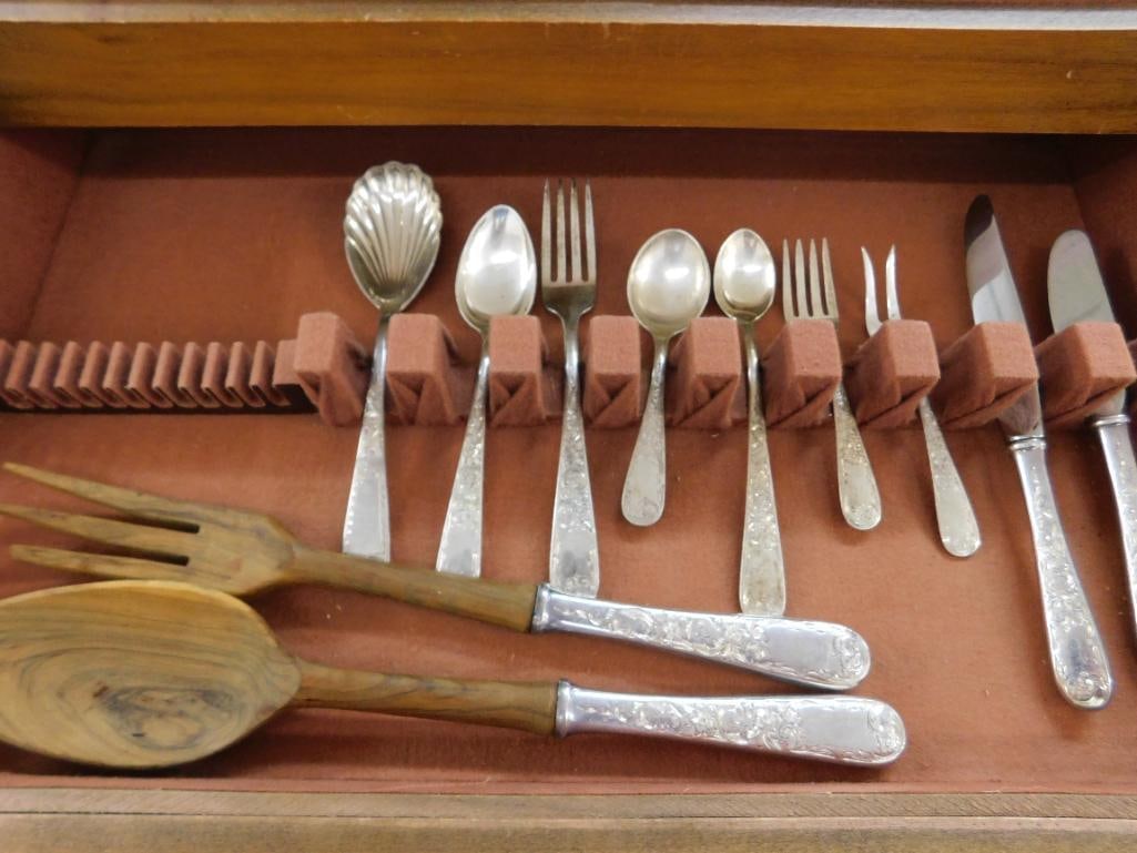 Sterling Silver - Flatware Set - Kirk and Son - 1961 Grams Not Including Weighted Pieces - 19