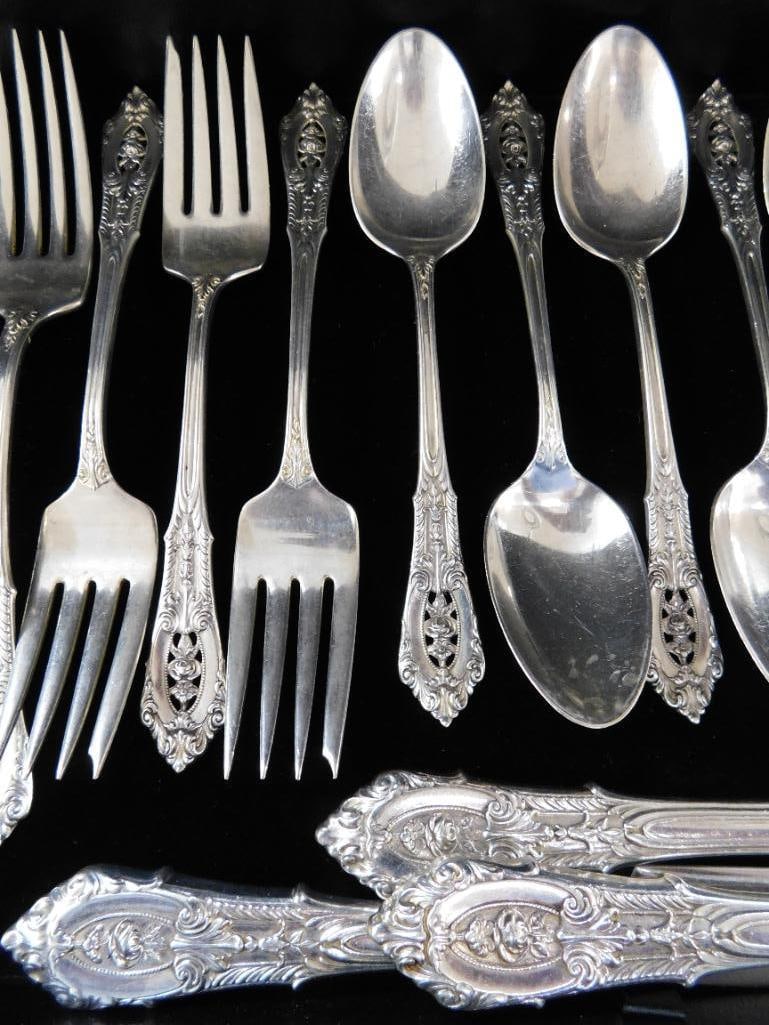 Sterling Silver - Flatware Set - Wallace - Rose Point Pattern - 525 Grams Not Including Weighted - 3