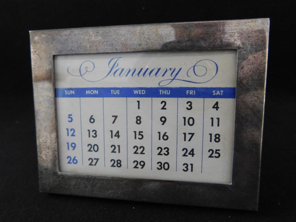 Sterling Silver - Tiffany and Co. Framed Calendar - 2 Kirk and Son Bookmarks - - 10
