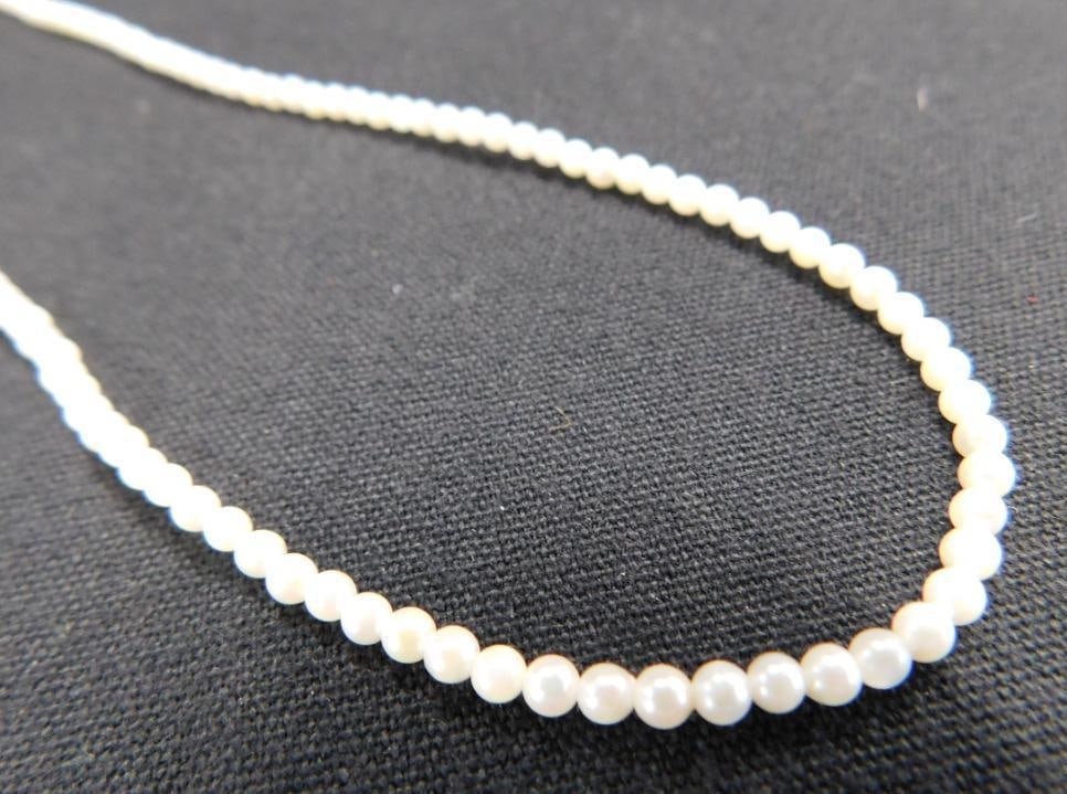 14K Yellow Gold - Clasp Only 14" Pearl Necklace -: Gold Was XRF Tested - See Photos For Description and Condition