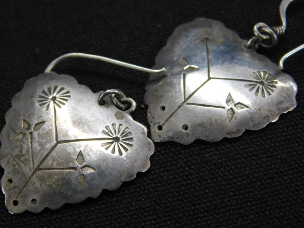 Sterling Silver - 3 Pairs Of Earrings - 1 Screw Back 1 Clip On - 1 Pierced - 17.75 Grams - 6