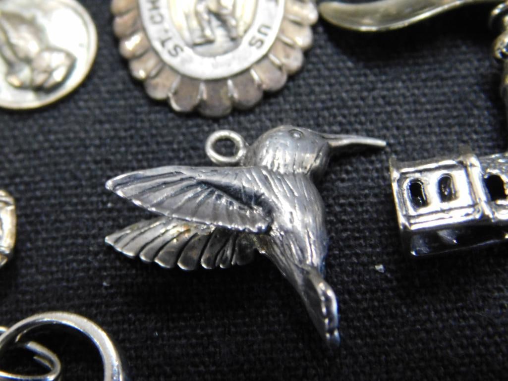 Sterling Silver - 11 Charms - 28.20 Grams TW - 5