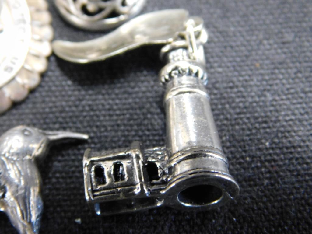 Sterling Silver - 11 Charms - 28.20 Grams TW - 6