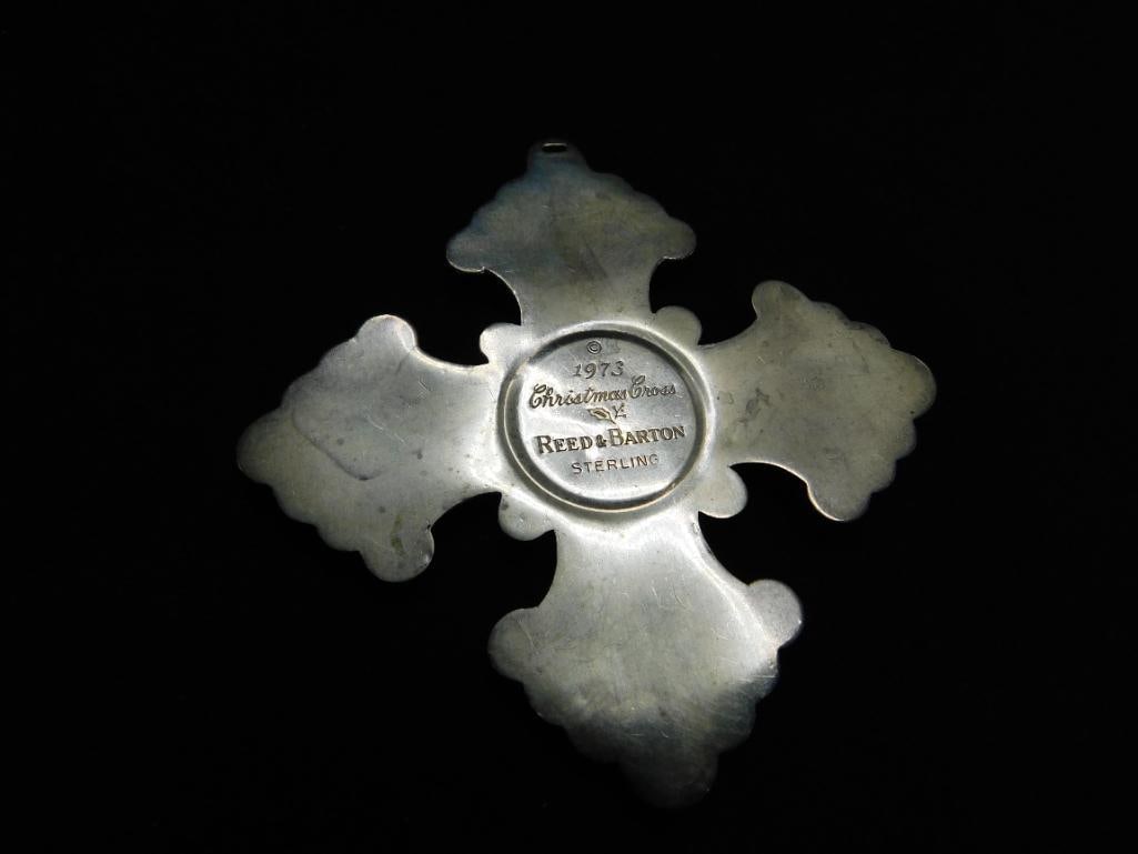 Sterling Silver - 1973 Reed and Barton Cross Ornament - 16.56 Grams - 2