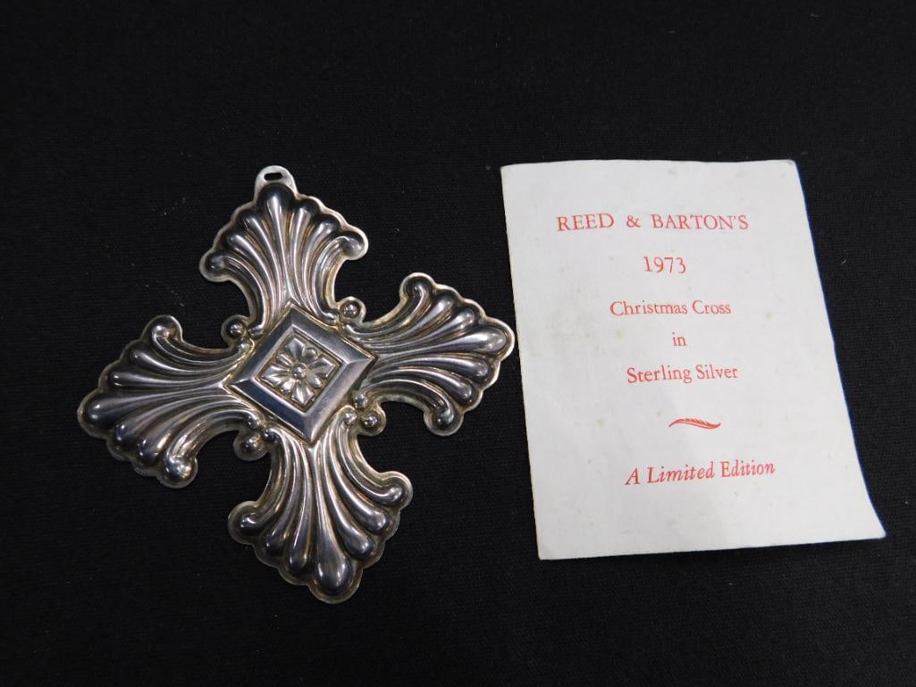 Sterling Silver - 1973 Reed and Barton Cross Ornament - 16.56 Grams - 4