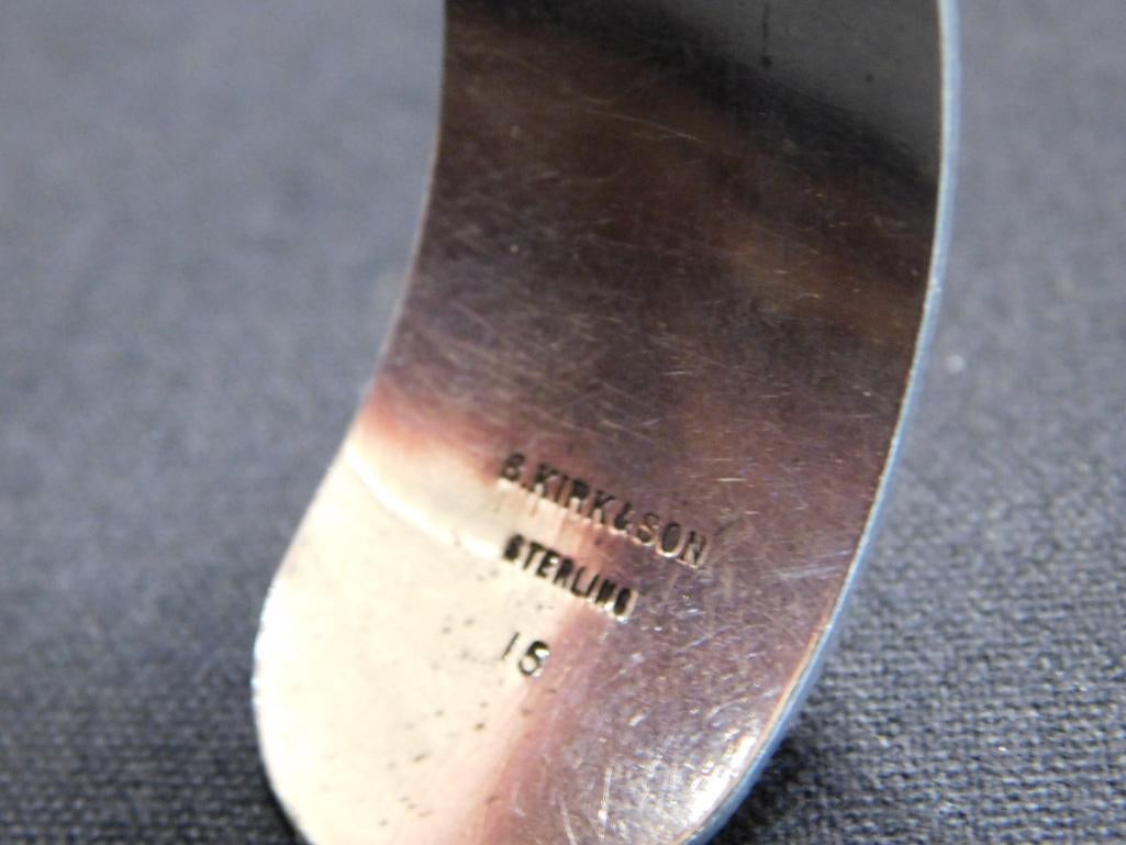 Sterling Silver - Kirk and Son Cuff Bracelet - 40 Grams - 4