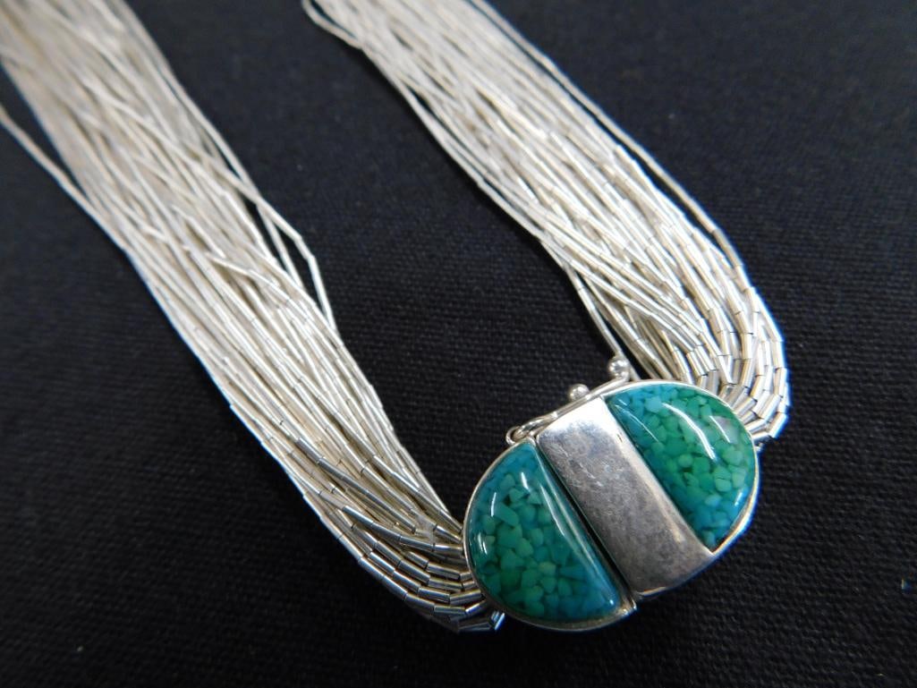 Sterling Silver - 20" Liquid Silver Necklace with Fancy Clasp - 64.68 Grams TW - 3