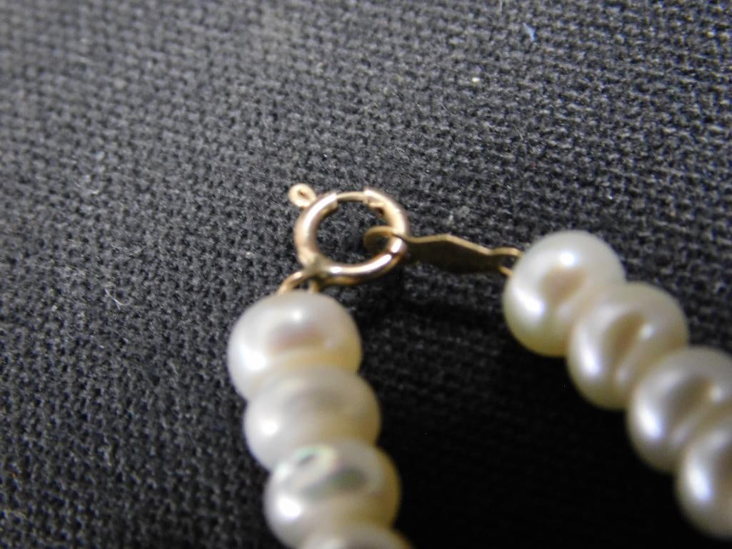 14K Gold Clasps - 2-18" Pearl Necklaces - 4