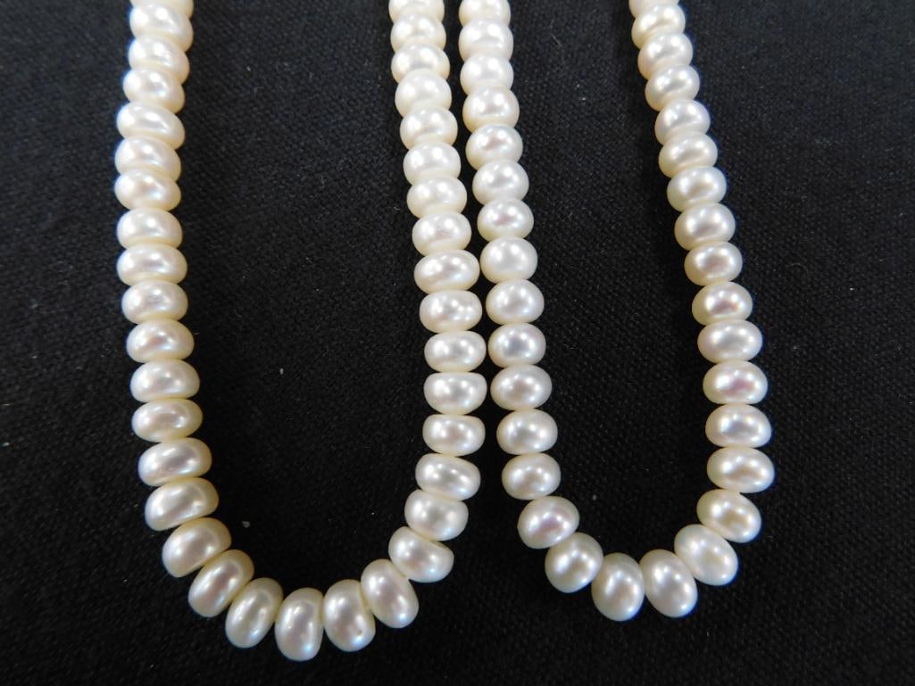 14K Gold Clasps - 2-18" Pearl Necklaces - 5