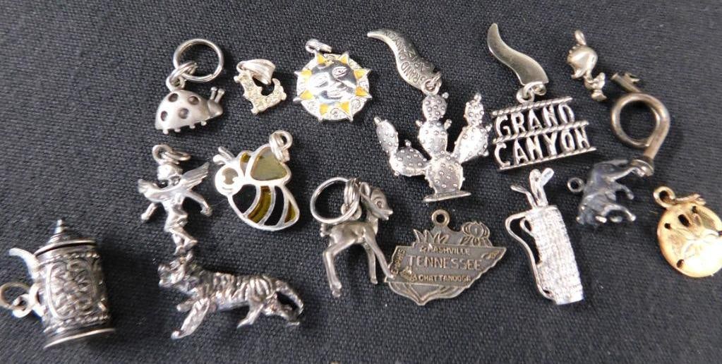 Sterling Silver - 16 Charms - 28.69 Grams TW (1 of 10)