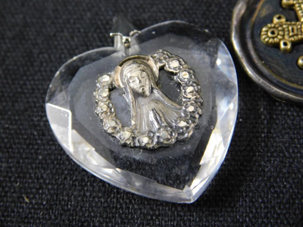 Sterling Silver - Religious Charms - 6 Pieces - 27.03 Grams TW - 2