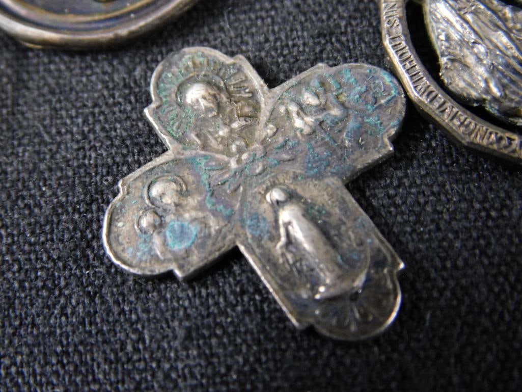 Sterling Silver - Religious Charms - 6 Pieces - 27.03 Grams TW - 6