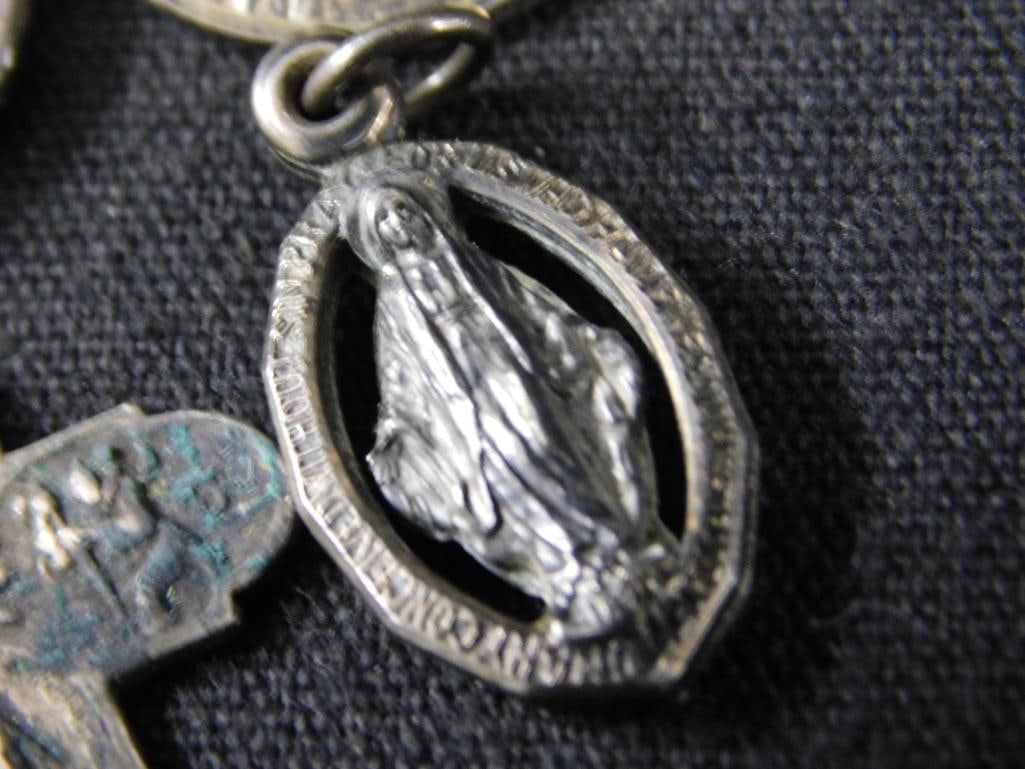 Sterling Silver - Religious Charms - 6 Pieces - 27.03 Grams TW - 7
