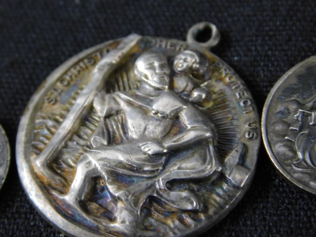 Sterling Silver - Religious Charms - 10 Pieces - 28.14 Grams TW - 5