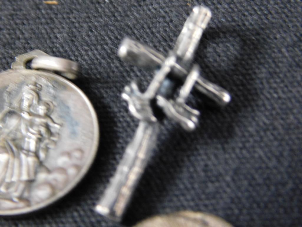 Sterling Silver - Religious Charms - 10 Pieces - 28.14 Grams TW - 7