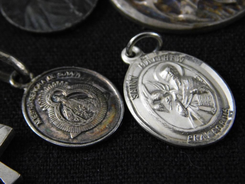 Sterling Silver - Religious Charms - 10 Pieces - 28.14 Grams TW - 9
