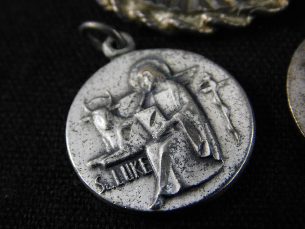 Sterling Silver - Religious Charms - 6 Pieces - 28.66 Grams TW - 5