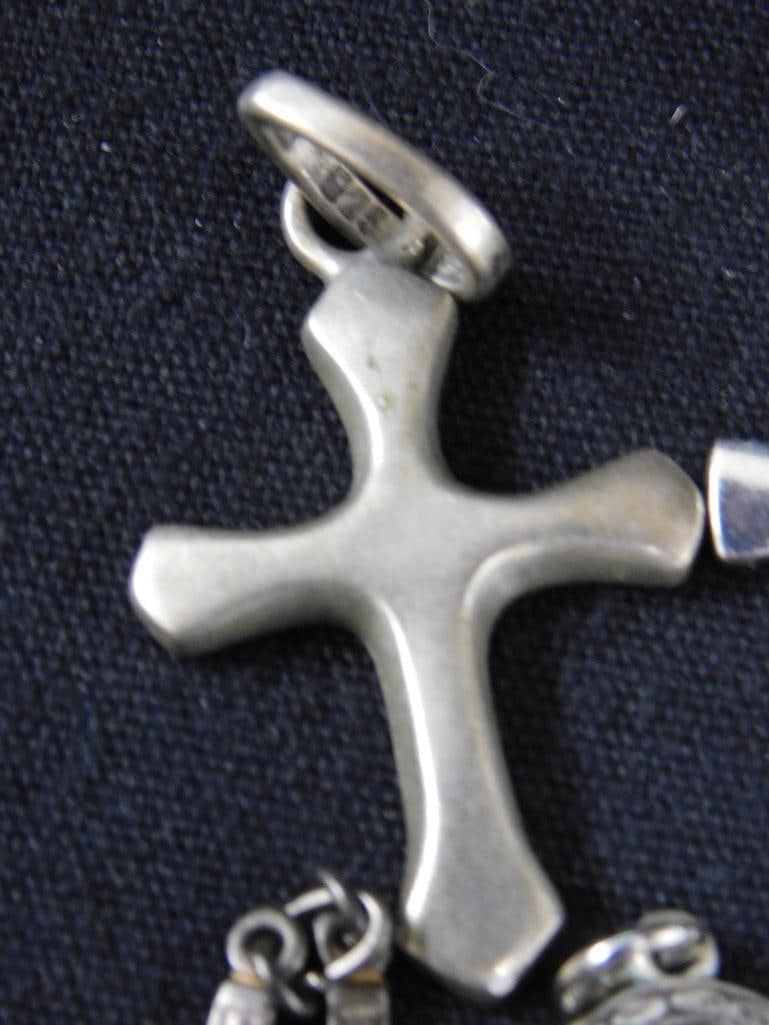 Sterling Silver - Religious Charms - 9 Pieces - 29.46 Grams TW - 2