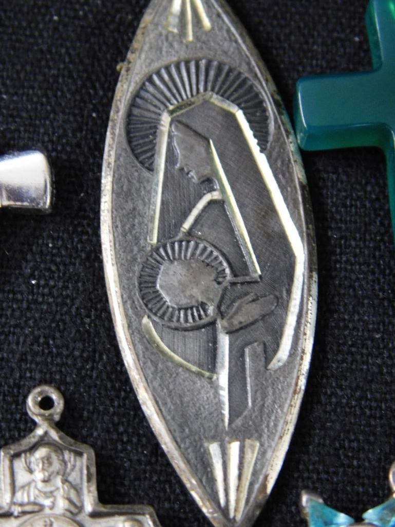 Sterling Silver - Religious Charms - 9 Pieces - 29.46 Grams TW - 4