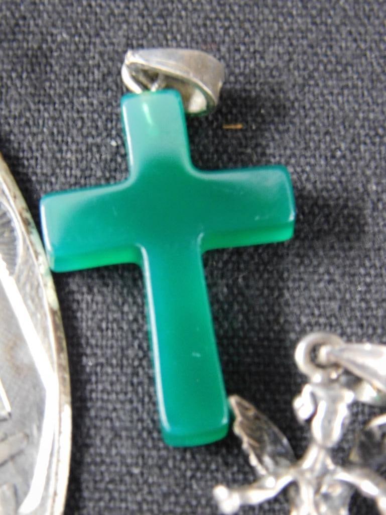 Sterling Silver - Religious Charms - 9 Pieces - 29.46 Grams TW - 5