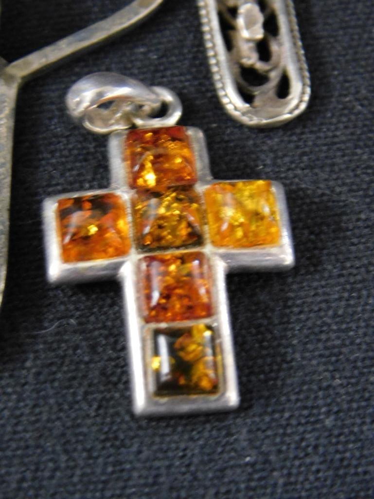Sterling Silver - Religious Charms - 9 Pieces - 28.76 Grams TW - 4