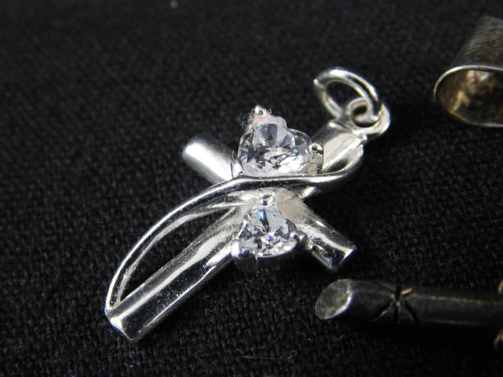 Sterling Silver - Religious Charms - 9 Pieces - 28.76 Grams TW - 7