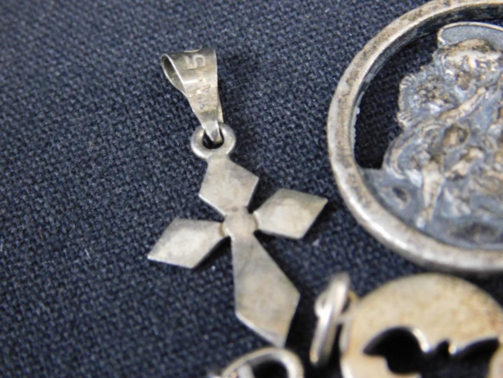Sterling Silver - Religious Charms - 12 Pieces - 29.30 Gram TW - 2